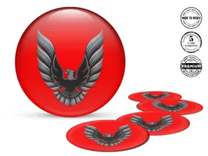 Pontiac Design Autocollants Cache-Moyeu Étiquettes Bombées